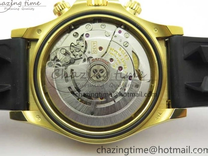 Best Diamonds 116518 Edition 904L Case Strap) SA4130 V4 1:1 Extra SS Noob Goid Plated on Strap Daytona Dial Rubber YG Black (Free 0521
